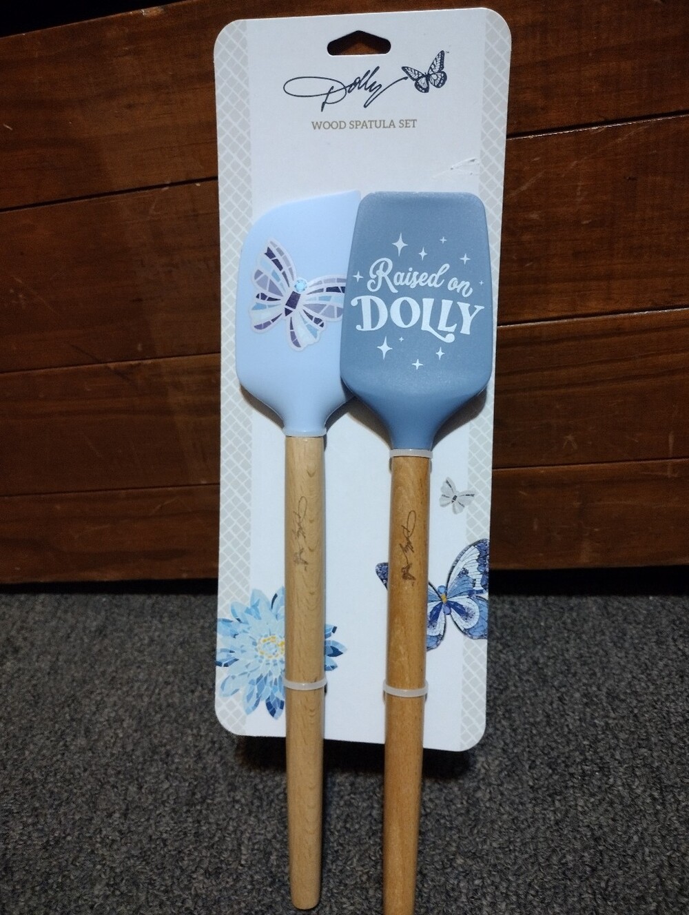Dolly Parton Silicone & Wood Spatula Set 2 CT
